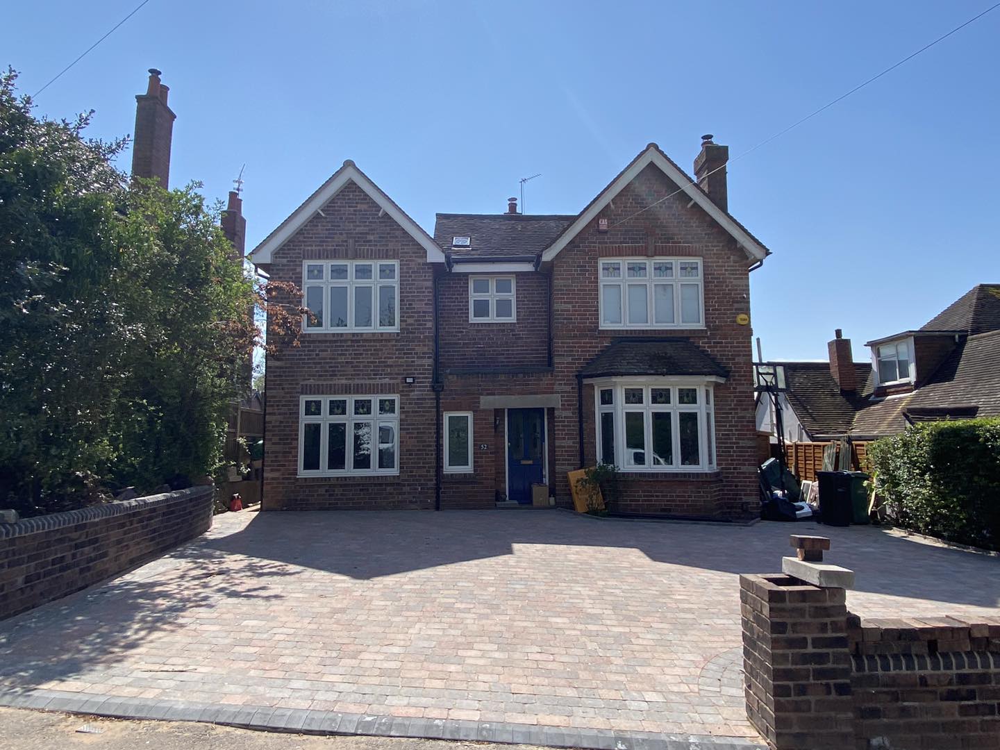 Detached house with new block paving driveway