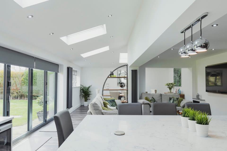Open plan extension with skylights and bifold doors – Home Solutions